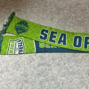 Seattle Sounders FC 'Sea of Sound' Scarf Scarf Unisex Navy/Lime Green New
